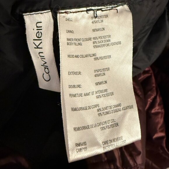 Calvin Klein Black Down Puffer Jacket – 90% Duck Down Fill, Warm Winter Coat - Picture 7 of 8